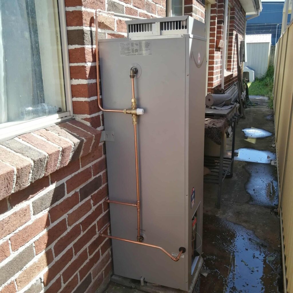 New gas hot water system installation