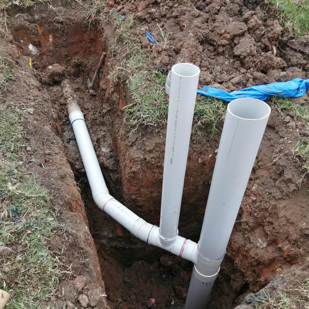 new plumbing pipes installation