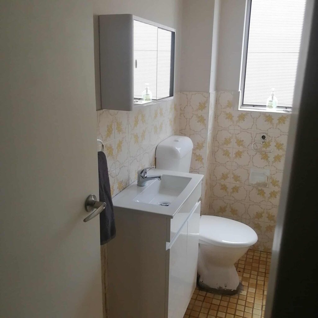 renovated small bathroom in syd