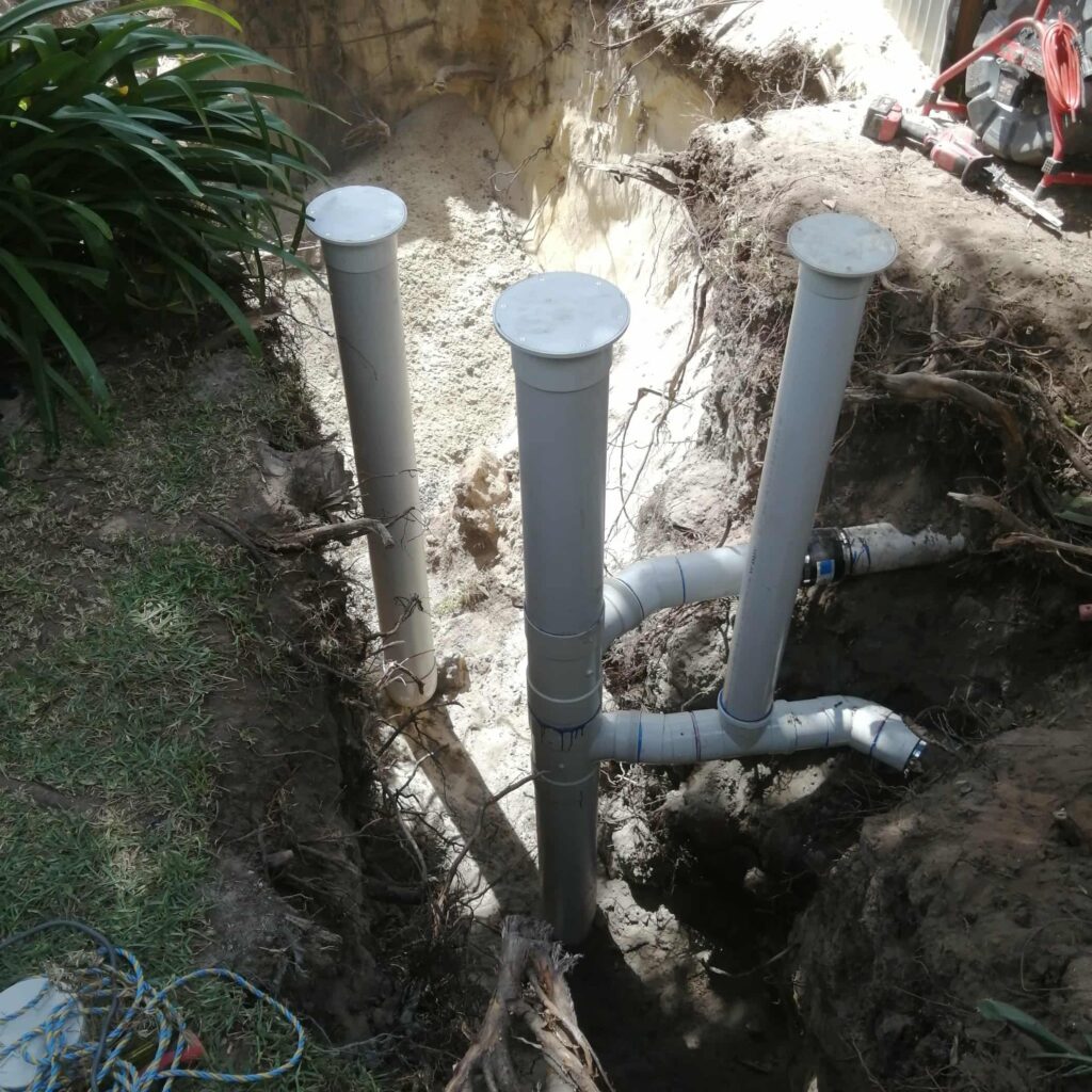plumbing pipes connected